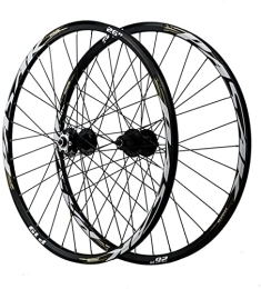 SJHFG Mountain Bike Wheel Wheelset 26 / 27.5 / 29" Bike Wheelsets, Quick Release Disc Brakes 32 Holes Wheels Double Walled Aluminum Alloy MTB Rim 7 8 9 10 11 12 Speed road Wheel (Color : Silver, Size : 27.5")
