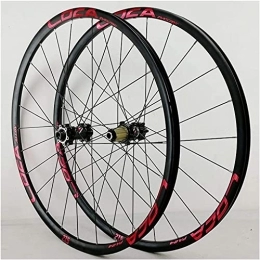 SJHFG Spares Wheelset 26 / 27.5 / 29 Inch Mountain Bike Wheelset, 24 Holes Disc Brake Bicycle Wheel Alloy Rim MTB 8-12 Speed with Straight Pull Hub road Wheel (Color : Red, Size : 29inch)