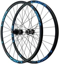 SJHFG Spares Wheelset 26 27.5 29 Inch MTB Bike Wheelset, with QR Double Wall Wheel Straight Pull Disc Brake Wheel Small Spline for 8-12 S Cassette Rim road Wheel (Color : Blue, Size : 26inch)