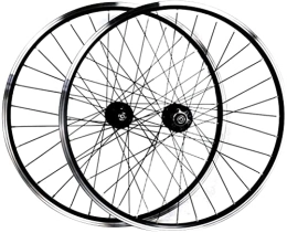 SJHFG Mountain Bike Wheel Wheelset 26 27.5 29" Mountain Bike Wheelset, Bicycle Wheels 32 Holes Hub QR Disc Brake V Brake MTB Rim for 7 / 8 / 9 / 10 / 11 / 12 Speed Cassette road Wheel (Color : Black, Size : 27.5inch)