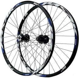 SJHFG Mountain Bike Wheel Wheelset 26 / 27.5 / 29" Mountain Bike Wheelset, Double Walled Aluminum Alloy Cycling Wheels 12 Speed 32H Quick Release 6 Nail Disc Brake Rim road Wheel (Color : Blue, Size : 29INCH)