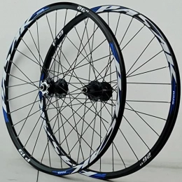 SJHFG Mountain Bike Wheel Wheelset 26 / 27.5 / 29" Mountain Bike Wheelset, MTB Rim 32 Holes Quick Release Front and Rear Wheel Disc Brake Hub for 7 / 8 / 9 / 10 / 11 / 12 Speed road Wheel (Color : Balck blue, Size : 27.5inch)
