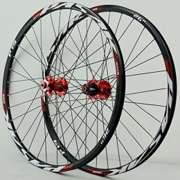 SJHFG Mountain Bike Wheel Wheelset 26 / 27.5 / 29" Mountain Bike Wheelset, MTB Rim 32 Holes Quick Release Front and Rear Wheel Disc Brake Hub for 7 / 8 / 9 / 10 / 11 / 12 Speed road Wheel (Color : Red, Size : 29inch)
