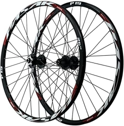 SJHFG Spares Wheelset 26 / 27.5 / 29" MTB Bike Wheelset, Double Walled 32 Holes Bike Rim Disc Brake Cycling Wheels Quick Release for 7 / 8 / 9 / 10 / 11 / 12 Speed road Wheel (Color : Red, Size : 29")