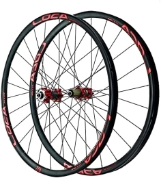 SJHFG Spares Wheelset 26 27.5 29" MTB Bike Wheelset, Front Rear Bicycle Rims Set Quick Release Hub Disc Brake Wheels for 8 9 10 11 12 Speeds road Wheel (Color : Red Hub Red Label, Size : 27.5inch)