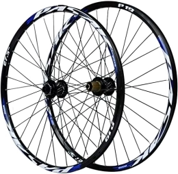 SJHFG Spares Wheelset 26 / 27.5 / 29in Bicycle Wheelset, 15 / 12MM Barrel Shaft Disc Brake Double Wall Mountain Bike Bicycle Wheel Set 7 / 8 / 9 / 10 / 11 Speed road Wheel (Color : Blue, Size : 27.5in / 20mmaxis)