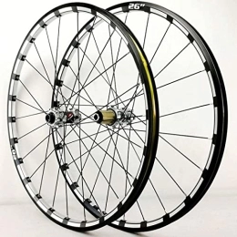 SJHFG Mountain Bike Wheel Wheelset 26 27.5 29In Mountain Bike Wheels, MTB Rim Disc Brake Q / R 7 8 9 10 11 12 Speed Cassette Flywheel 24H 1750g Bicycle Wheelset road Wheel (Color : Silver, Size : 26inch)