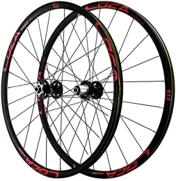 SJHFG Mountain Bike Wheel Wheelset 26 / 27.5 / 29in MTB Bike Wheelset, QR Double Walled Aluminum Rim 24H Disc Brake Wheels 7 8 9 10 11 12 Speed Cassette Sealing Bearing road Wheel (Color : Red-1, Size : 29")