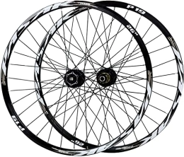 Samnuerly Mountain Bike Wheel Wheelset 26 / 27.5 / 29Inch Front Wheel and Rear Wheel, Aluminum Alloy Double Wall Disc Brakes 12 / 15MM Barrel Shaft Mountain Bicycle Wheelset road Wheel