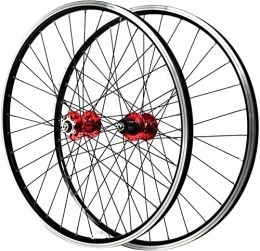 SJHFG Spares Wheelset 26 / 27.5 / 29Inch MTB Bike Wheelset, Disc / V- Brake Bicycle Alloy Rim QR Cassette Hub for 7 8 9 10 11 Speed Sealed Bearing 32 Spoke road Wheel (Color : Red Hub, Size : 29inch)
