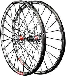 Samnuerly Spares Wheelset 26 / 27.5in Mountain Bike Wheelset, Double Wall 24 Holes Quick Release MTB Bike Rim Disc Brake Front and Rear Wheel Bicycle road Wheel