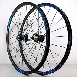 SJHFG Spares Wheelset 26 / 27.5In MTB Wheelset Front and Rear Wheels, 24H Disc Brake Ultralight Aluminum Alloy Quick Release 8 / 9 / 10 / 11 / 12 Speed road Wheel (Color : Blue, Size : 27.5")