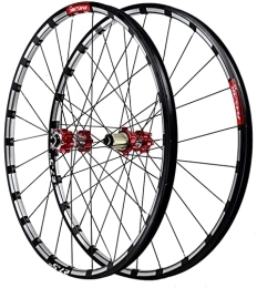 SJHFG Spares Wheelset 26 / 27.5inches Bike Wheelset, Aluminum Alloy Hub 24 Holes Quick Release 7 / 8 / 9 / 10 / 11 / 12 Speed Card Flying Mountain Bike Cycle Wheel road Wheel (Color : Red, Size : 26inch)