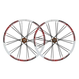 CHICTI Spares Wheelset 26 Inch Mountain Bike Disc Brake Bicycle Wheel Double Wall Alloy Rim MTB 8 9 10 Speed Quick Release 24H Sealed Bearing (Color : E)