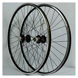 NaHaia Spares Wheelset 26 Inch Mountain Bike Double Wall Alloy Rim Disc / V-Brake Front 2 Rear 4 Palin Quick Release For 7 / 8 / 9 / 10 / 11 Speed Freewheel Set