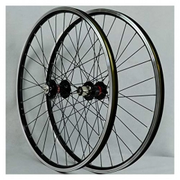 CHICTI Spares Wheelset 26 Inch Mountain Bike Double Wall Alloy Rim Disc / V-Brake Front 2 Rear 4 Palin Quick Release For 7 / 8 / 9 / 10 / 11 Speed Freewheel Set (Color : B)