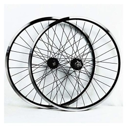 CHICTI Spares Wheelset 26 Inch Mountain Bike Double Wall Aluminum Alloy Disc / V-Brake Cycling Bicycle Wheels Front 2 Rear 4 Palin 32 Hole 7-11 Speed Freewheel (Color : B)