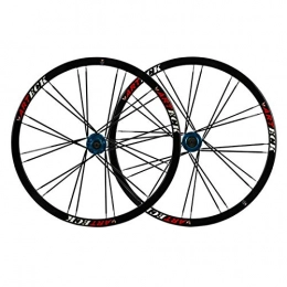 CHICTI Spares Wheelset 26 Inch Mountain Bike Front Rear Wheel MTB Double Wall Alloy Rim Quick Release Disc Brake 7 8 9 10 Speed 24H (Color : D)