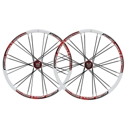 CHICTI Spares Wheelset 26 Inch Mountain Bike MTB Wheels Double Wall Alloy Rim Palin Bearing Disc Brake QR 8 9 10 Speed 24 Holes (Color : D)