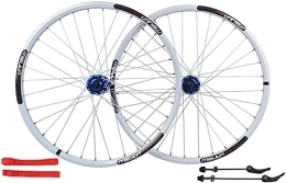 SJHFG Spares Wheelset 26 Inch Mountain Bike Wheelsets, 32 Hole Quick Release Disc Brake Wheel WheelSet Hub Front 100mm Rear 135mm road Wheel (Color : White, Size : 26inch)
