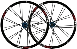 SJHFG Spares Wheelset 26" MTB Bike Wheelset, 24H Bicycle Rim Disc Brake Wheels Flat Spokes Quick Release Hub for 7 / 8 / 9 / 10 Speed Cassette Flywheel road Wheel (Color : Blue, Size : 26inch)