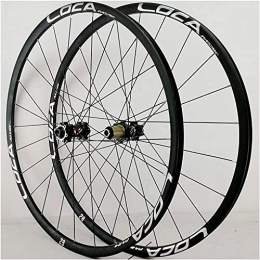 SJHFG Spares Wheelset 700C Mountain Bike 26 / 27.5 / 29inch Wheelset, Thru-axis Axle Disc Brake 24H Front Rear Wheel 6Claws Stright Pull 12 Speed Wheels road Wheel (Color : Black, Size : 27.5")