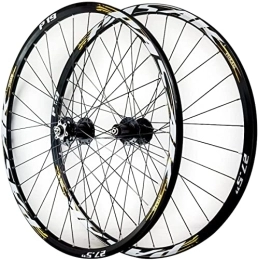 SJHFG Mountain Bike Wheel Wheelset Bicycle Wheelset 26 / 27.5 / 29In, 32H MTB Double Wall Alloy Rims Disc Brake QR Cassette Fiywheel Hubs Sealed Bearing 7-11 Speed road Wheel (Color : Gold-a, Size : 27.5inch)