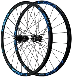 SJHFG Spares Wheelset Front and Rear MTB Wheel 26 27.5 29in, Ultralight Aluminum Alloy Rim Quick Release 24 Spoke Disc Brake 12speed Microspline Flywheel road Wheel (Color : Blue, Size : 26")