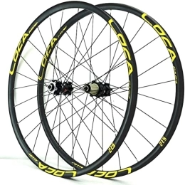 SJHFG Spares Wheelset Mountain Bike Wheels, 26 27.5 29Inch Ultralight CNC Rim 24H Disc Brake Bicycle Wheelset QR 7 8 9 10 11 12 Speed Cassette Flywheel road Wheel (Color : Gold, Size : 27.5inch)