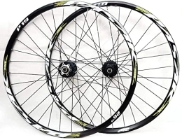 SJHFG Spares Wheelset Mountain Bike Wheelset, 26 / 27.5 / 29In Double Walled Aluminum Alloy MTB Rim Fast Release Disc Brake 32H 7-11 Speed Cassette road Wheel (Color : Green, Size : 29inch)