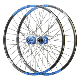 MGRH Spares Wheelset Mountain Bike Wheelset 26 In 27.5 29Aluminum Alloy Quick Release Hybrid / MTB Road Wheel 32H Six Bolts 8 / 9 / 10 / 11 Speed Wheels blue-26In