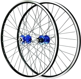 SJHFG Mountain Bike Wheel Wheelset Mountain Bike Wheelset 26 Inch, Disc / V Brake QR Sealed Bearing Hubs 7 / 8 / 9 / 10 / 11 Speed Cassette 32H MTB Double Wall Alloy Rims road Wheel (Color : Blue, Size : 26inch)