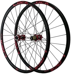 SJHFG Spares Wheelset MTB Bicycle Wheelset 26 / 27.5 / 29in, Bike Ultralight Alloy Rim Thru Axle 24H Disc Brake for 8-12 Speed Card Hub Sealed Bearing road Wheel (Color : Red-1, Size : 29")