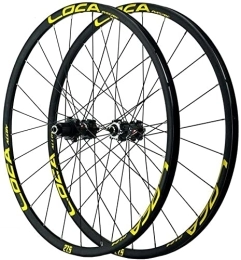 SJHFG Spares Wheelset MTB Wheelset 26 27.5 29 Inch Disc Brake Mountain Bike Wheel Aluminum Alloy For 8-12 S Cassette Rim Quick Release Wheel Set road Wheel (Color : Yellow, Size : 27.5 inch)