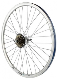 wheelsON Mountain Bike Wheel wheelsON 26 inch Rear Wheel + 6 Spd Shimano Freewheel Hybrid / Mountain Bike 36H Silver