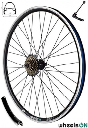wheelsON Spares wheelsON 26 inch Rear Wheel +6 Spd Shimano Freewheel Quick Release Black 36H Rim-Brakes