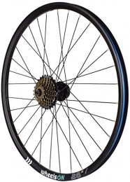 wheelsON Mountain Bike Wheel wheelsON 26 inch Rear Wheel MTB QR Disc + 7 Speed Shimano Freewheel 32H Black