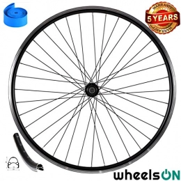 wheelsON Spares WheelsON 700c 28" Rear Wheel Hybrid / Mountain Bike Double Wall 36H Black*5 Years Warranty*