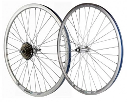 wheelsON Mountain Bike Wheel wheelsON 700c Front Rear Wheel Set Mountain Bike / Hybrid + 7 Speed Freewheel 36H Silver