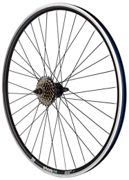 wheelsON Mountain Bike Wheel wheelsON 700c Rear Wheel + 6 speed Freewheel Hybrid / Mountain Bike Black 36H Rim Brake