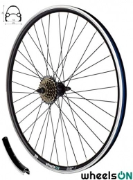 wheelsON Spares wheelsON 700c Rear Wheel + 6 speed Shimano Freewheel Hybrid / Mountain Bike Black 36H