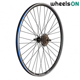 wheelsON Spares wheelsON 700c Rear Wheel + 7 speed Shimano Freewheel Hybrid / Mountain Bike Black 36H