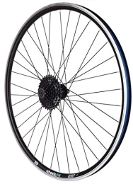wheelsON Spares wheelsON 700c Rear Wheel 8 / 9 / 10 spd Hybrid / Mountain Bike Double Wall 36h Black (+ 8 spd Shimano Cassette)