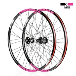 XCJJ Mountain Bike Wheel XCJJ 26" 27.5" Mountain Bike Wheel Set Aluminum Alloy Rim Front and Rear Single Wheels Quick Release Disc Brake Hybrid 8 9 10 11Speed, Pink, 27.5inch