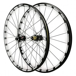 XCZZYC Mountain Bike Wheel XCZZYC 26 / 27.5in Mtb Front Rear + Wheel QR Mountain Bike Wheel Set Disc Brake Three Sides CNC 7 / 8 / 9 / 10 / 11 / 12 Speed 24 Holes (Color : Black hub, Size : 26in)