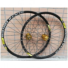 XCZZYC Spares XCZZYC 26 Inch MTB Bicycle Rims, Double Wall Aluminum Alloy MTB Wheelset Sealed Bearings Hub Cycling Wheels for 10 Speed