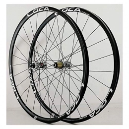 XCZZYC Spares XCZZYC Bicycle Front & Rear Wheels 26 / 27.5 / 29in 700C Alloy Rim MTB Bike Wheelset 24H Disc Brake 8-12 Speed Thru axle (Color : Black, Size : 27.5in)