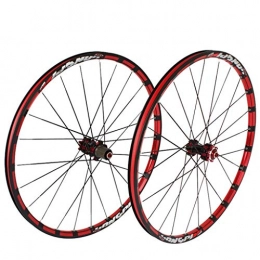 XCZZYC Mountain Bike Wheel XCZZYC Cycling Wheels Bike Wheel 26 27.5 Inch Bicycle Wheelset MTB Milling Trilateral Double Wall Alloy Rim Carbon Hub QR Disc Brake Front And Rear 7-11 Speed 24H