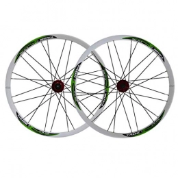 XCZZYC Mountain Bike Wheel XCZZYC Cycling Wheels Wheel 26" Bike Wheel Set MTB Double Wall Alloy Rim Disc Brake 7-11 Speed Tires 1.5-2.1" Sealed Bearings Hub Quick Release 28H 6 Colors