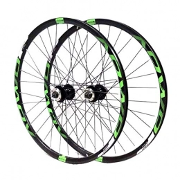 XCZZYC Mountain Bike Wheel XCZZYC MTB Bike Wheels 26 27.5 29 Inch Cycling Wheel 32 Spokes Quick Release Bicycle Wheel Double Wall Rims Disc Brake For 8 9 10 Speed Cassette Flywheel (Color : Green, Size : 27.5in)